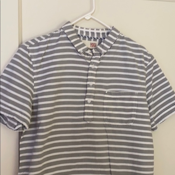 1901 gray and white striped polo shirt - Picture 2 of 8
